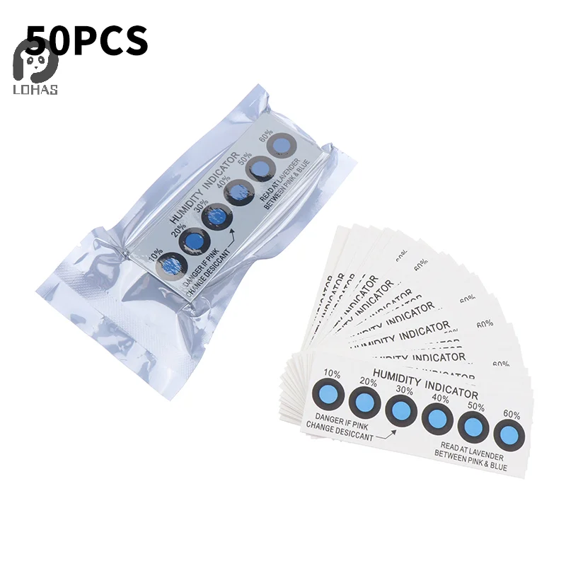 Humidity Indicator Card For Testing Humidity In Closed Containers10%-60% Test Paper Card Blue Six-point Humidity Card