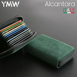 YMW – portefeuille de luxe en cuir artificiel pour femmes et hommes, en Alcantara