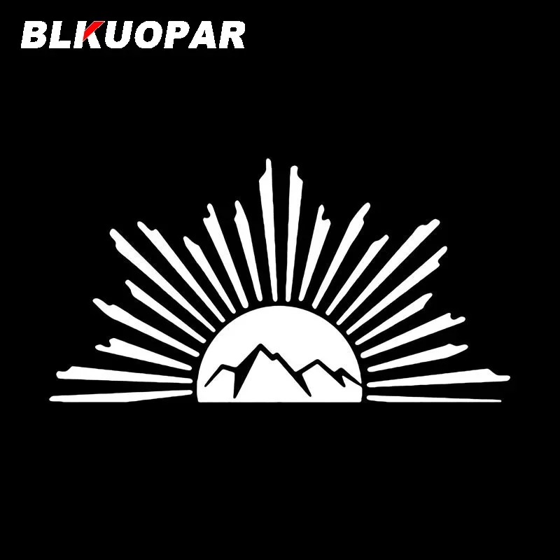 BLKUOPAR للجبال والشمس، ملصقات سيارات برسومات جميلة، ملصقات شخصية مقطوعة بالقالب، ملحقات السيارة، ديكور فينيل إبداعي