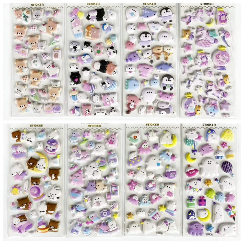 

New Cute Cartoon 3D Embossed Stickers DIY Journal Stickers for Kids Fun Foam Stickers Decorative Sticker Gifts