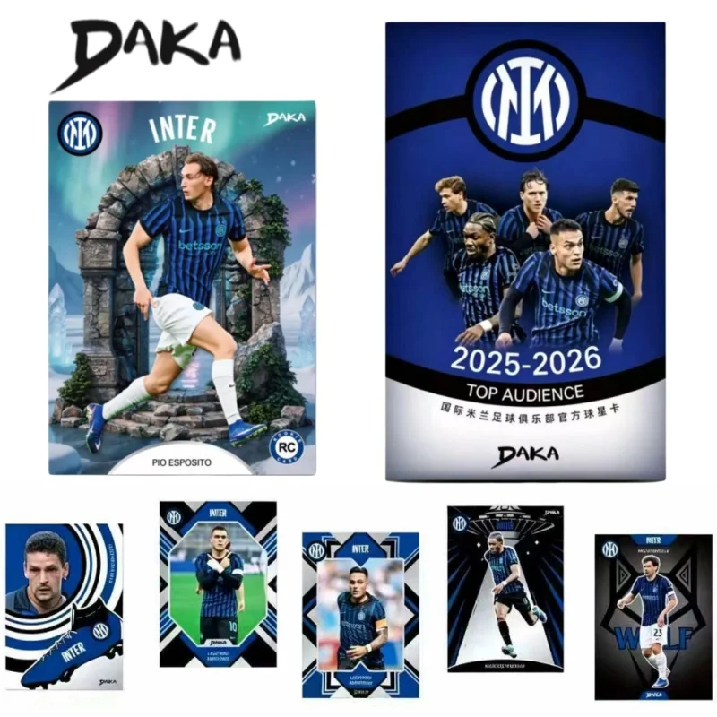 NEW 2025-2026 Daka Inter Milan Football Collection Card Real Madrid Barcelona Manchester Juventus Ale Star Player Signature Card view 6