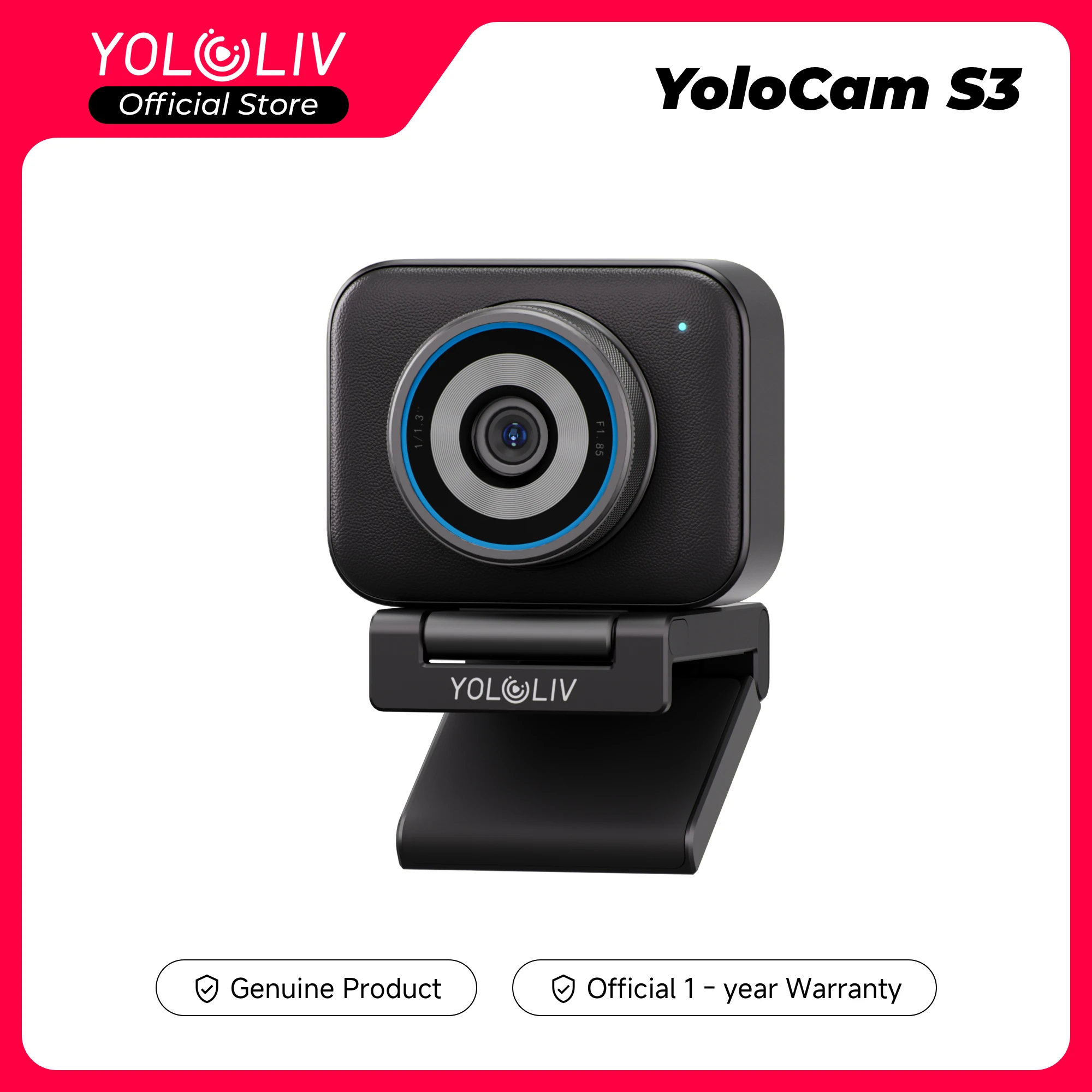 YOLOLIV YoloCam S3, 4K Streaming Webcam,1/1.3