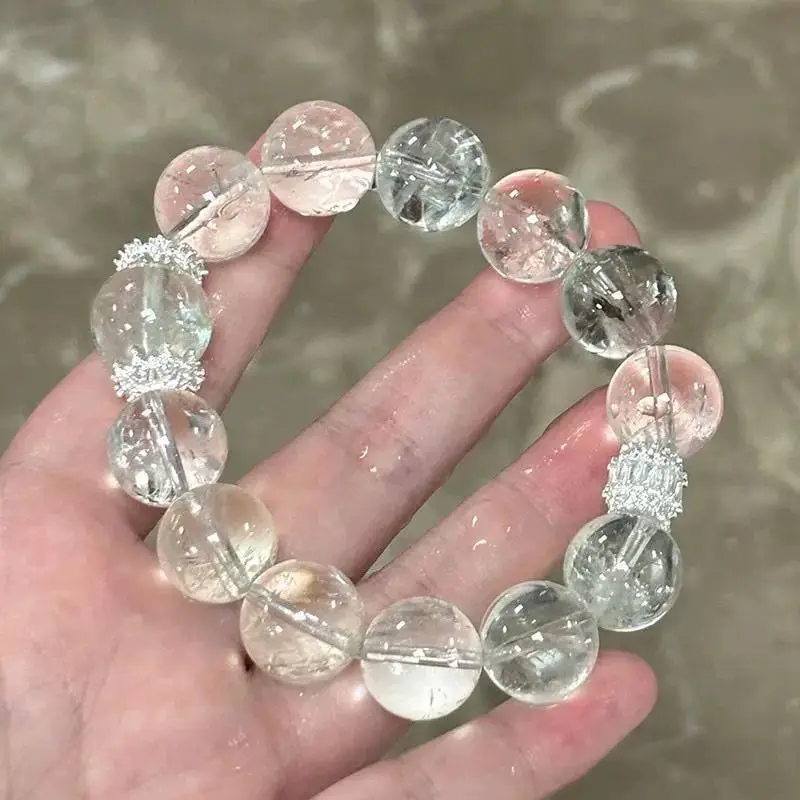 

Подарочная коробка Белый браслет Acai Ниша Универсальный энергетический камень Пара Стиль Кристалл Дизайн