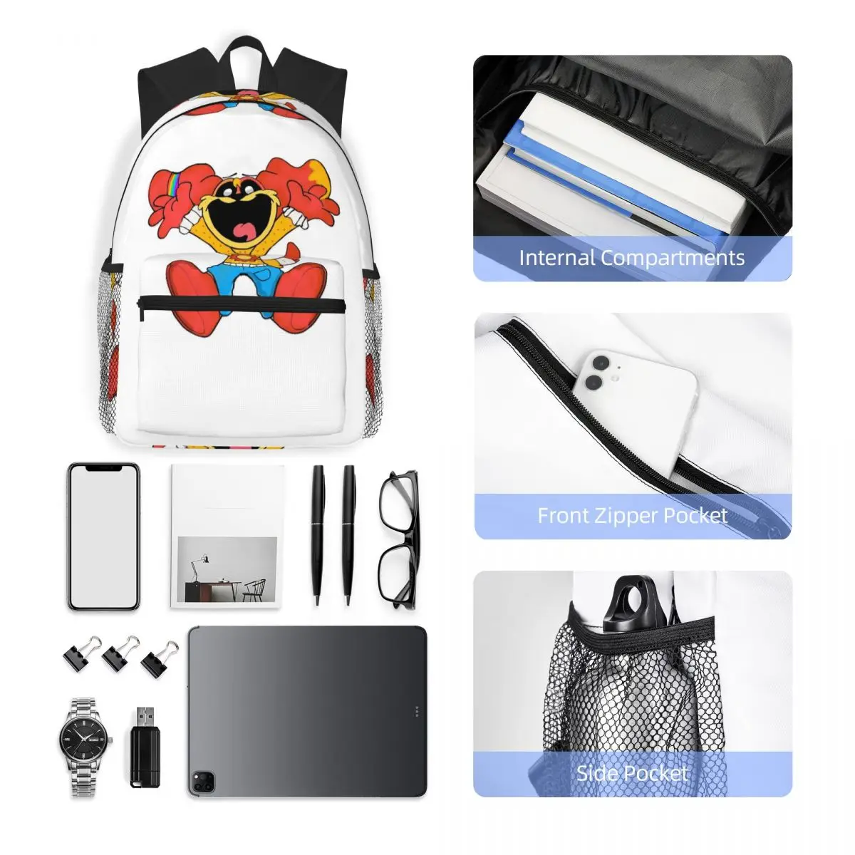 حقيبة ظهر مدرسية للطلاب من Smiling Critters DogDay، حقيبة ظهر للمشي لمسافات طويلة والسفر للأولاد والبنات، حقائب كتف عصرية على الكتب