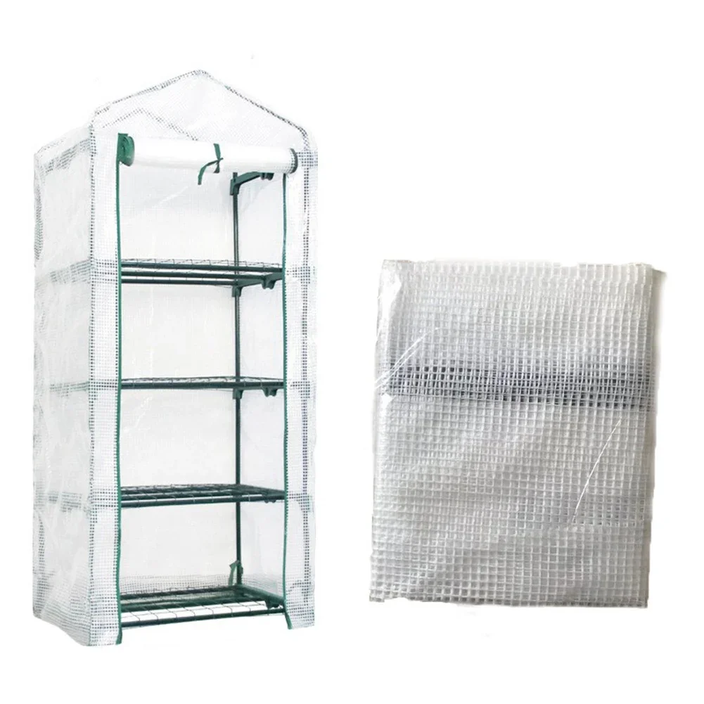 4 Tier Greenhouse Replacement Cove 69*49*158CM (Frame NOT Include) Warm Garden Household Plant Greenhouse Cover