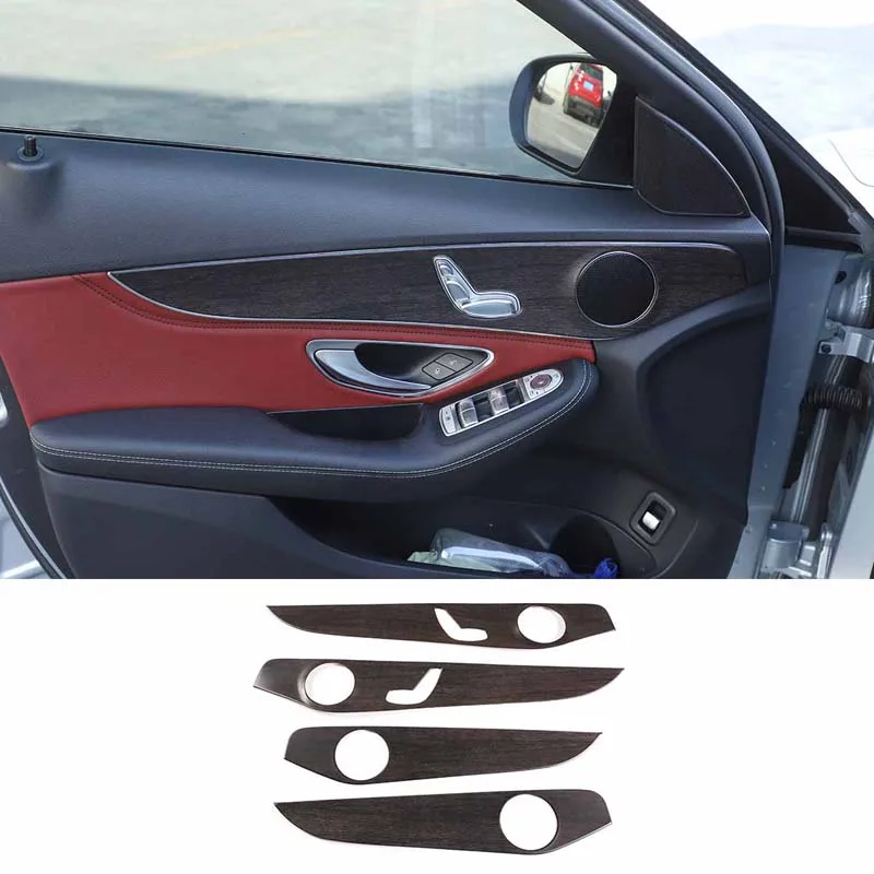 Car Door Decor Panel Door Inner Decor Cover Inner Door Decor Interior Car Accessories For Mercedes Benz C Class W205 2015-2021