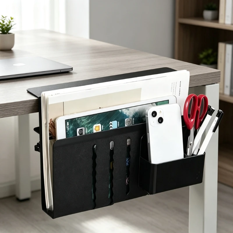 Laptop Stand with Charging Storage and Heat Dissipation Desktop Holder No Drill Design for Tablet Office Home Use