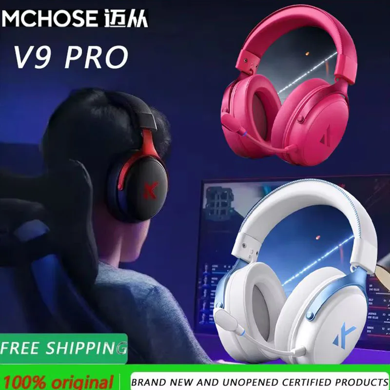 

Беспроводная гарнитура MCHOSE V9 pro, настраиваемый ушной 3-режимный микрофон с шумоподавлением для музыкальных игровых наушников для ПК