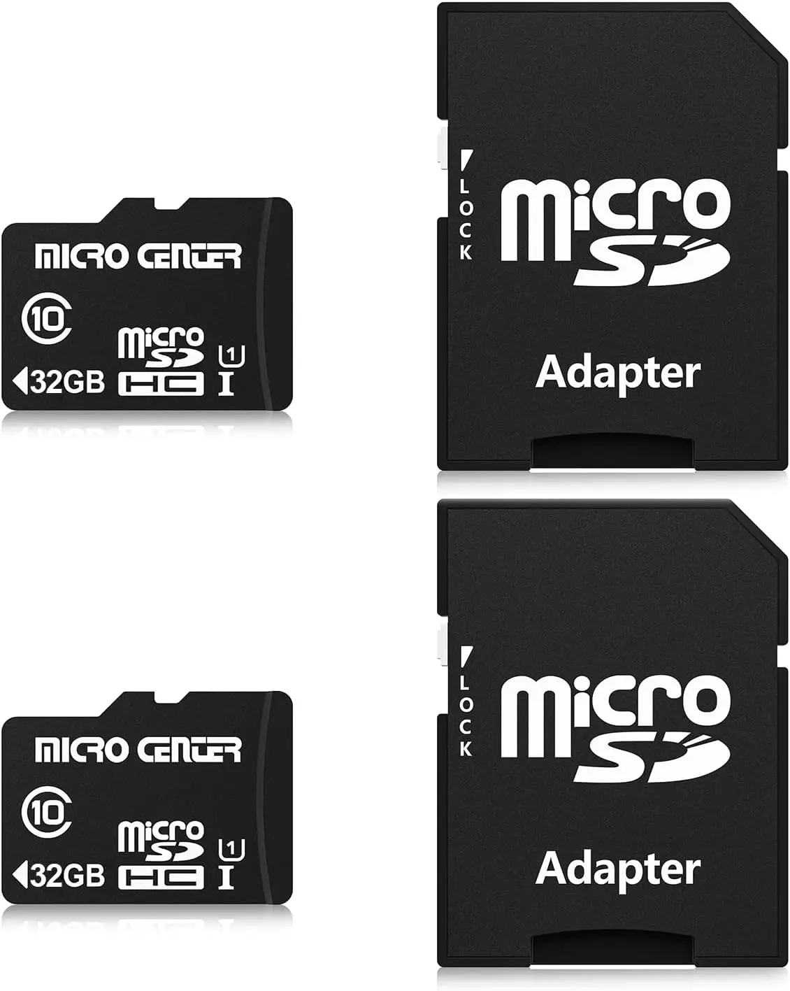 

Карта памяти MicroSDHC 32 ГБ с адаптером, класс 10 UHS-I для телефонов, планшетов, дронов и HD-видео — скорость 80 МБ/с (2 штуки в упаковке)