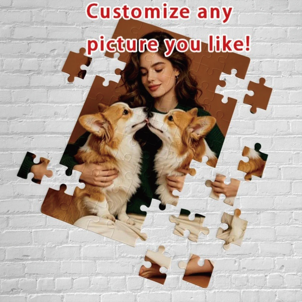 35/300/500/1081pcs Personalized Custom Photo Puzzle Pet Photos For Festivals Parties Weddings Birthdays Holidays
