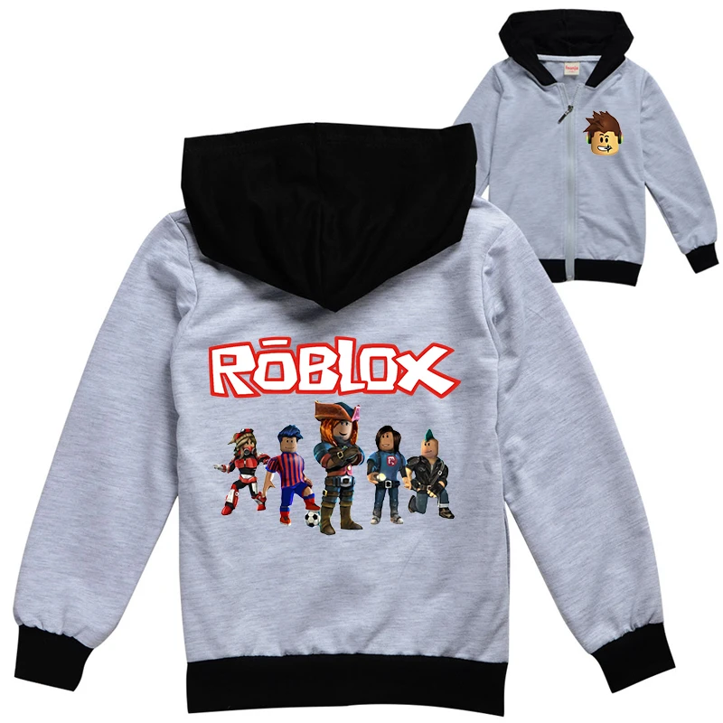 Roblox abbigliamento cappotti Anime Figure abbigliamento per bambini giacca con cerniera felpa ragazzo Cardigan con cappuccio Trendy Y2k Top Coat