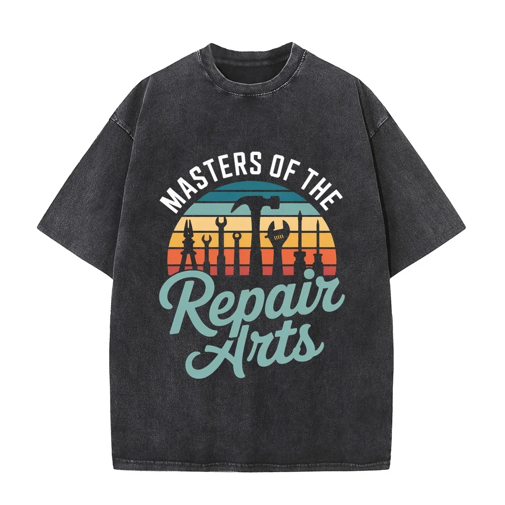 Men's T-Shirts Handyman Masters Of The Repair Arts Vintage Printing Cartoon Graphic T-Shirts O Neck T Shirt Man Clothing Cotton