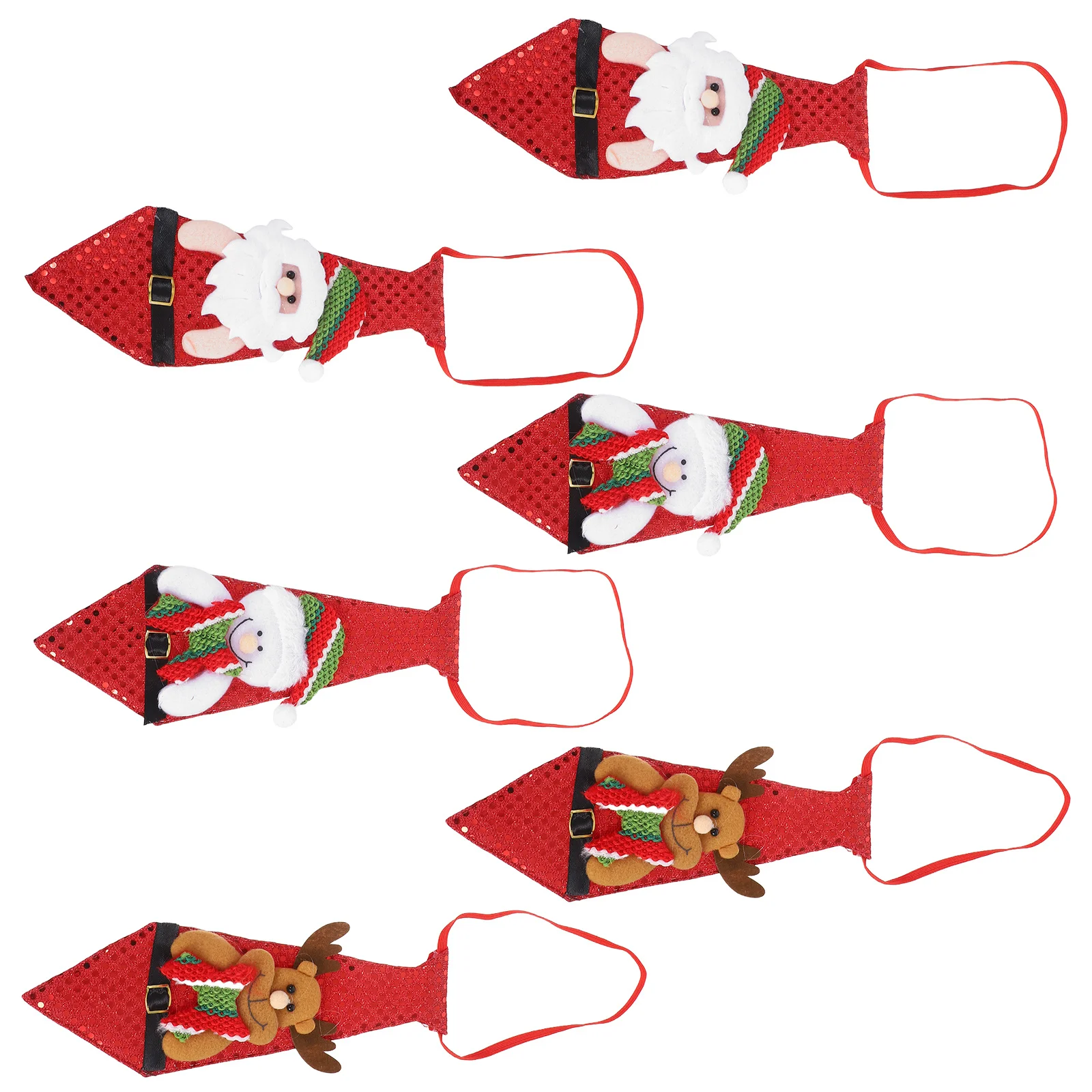 

6Pcs Holiday Neck Tie for Men Christmas Party Fabric Ties Novelty Print Mens Dress Accessories Lightweight Soft Comfortable