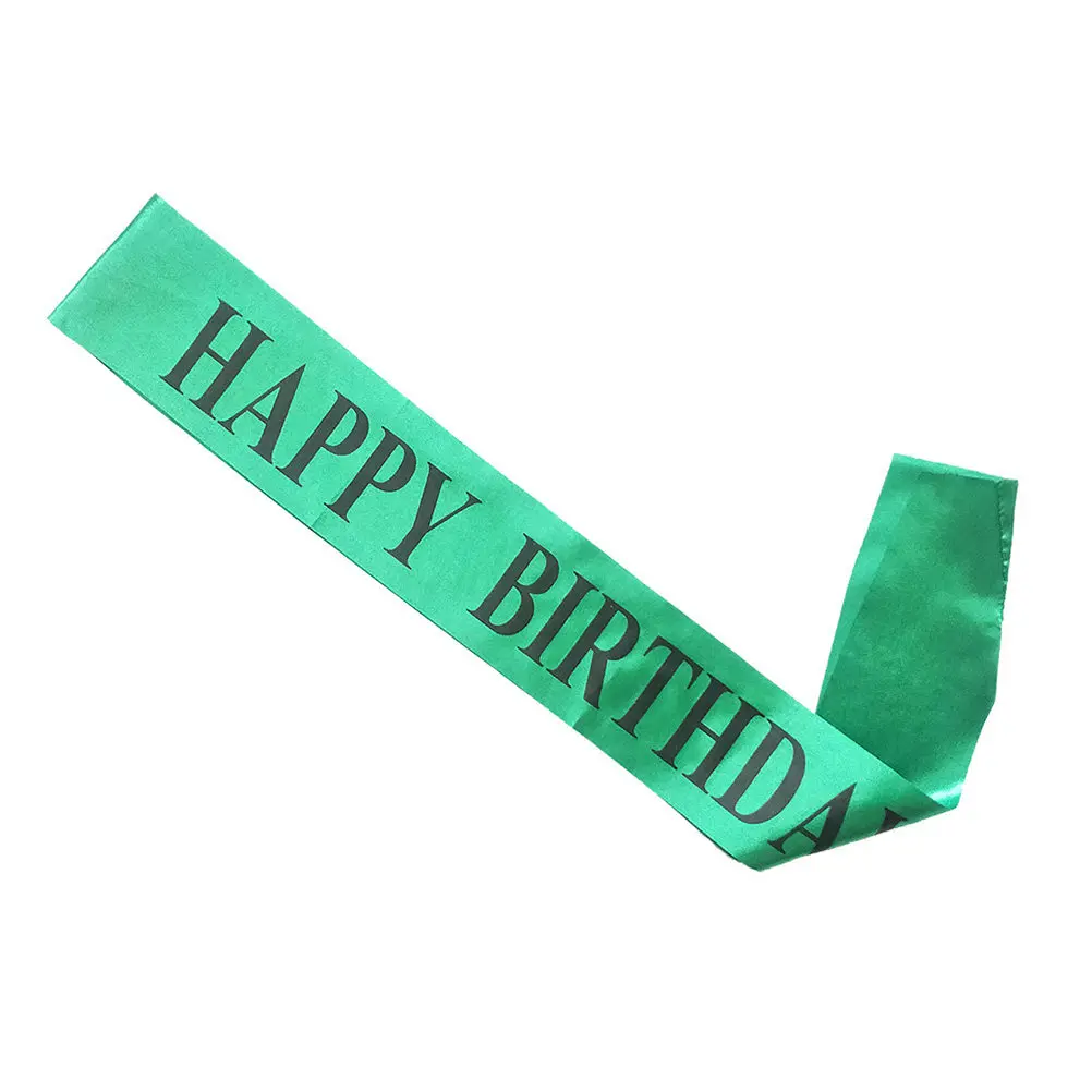 

1 шт. Праздничная лента-баннер на день рождения с надписью Happy Birthday, тканевая, для взрослых, универсальный размер, яркий декоративный аксессуар