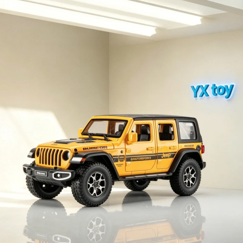 1:22 Wrangler Alloy Diecast Model Simulation Toy Vehicle Exquisite Desktop Ornament For Enthusiasts Car Fans Tabletop Display