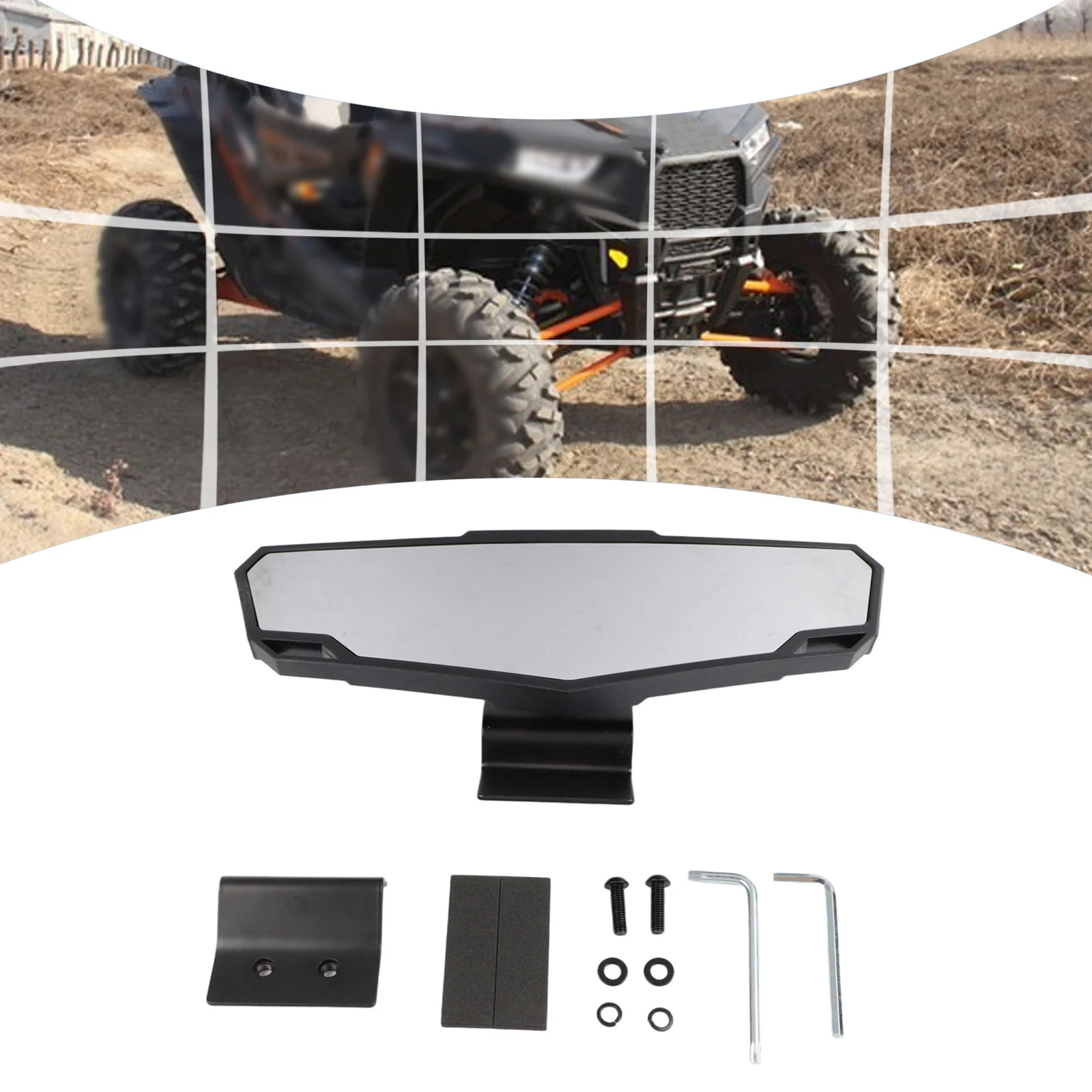 As Shown In The Figure Central Rearview Mirror For XP 1000 For XP 900 Non-deformation Design Stylish Appearance
