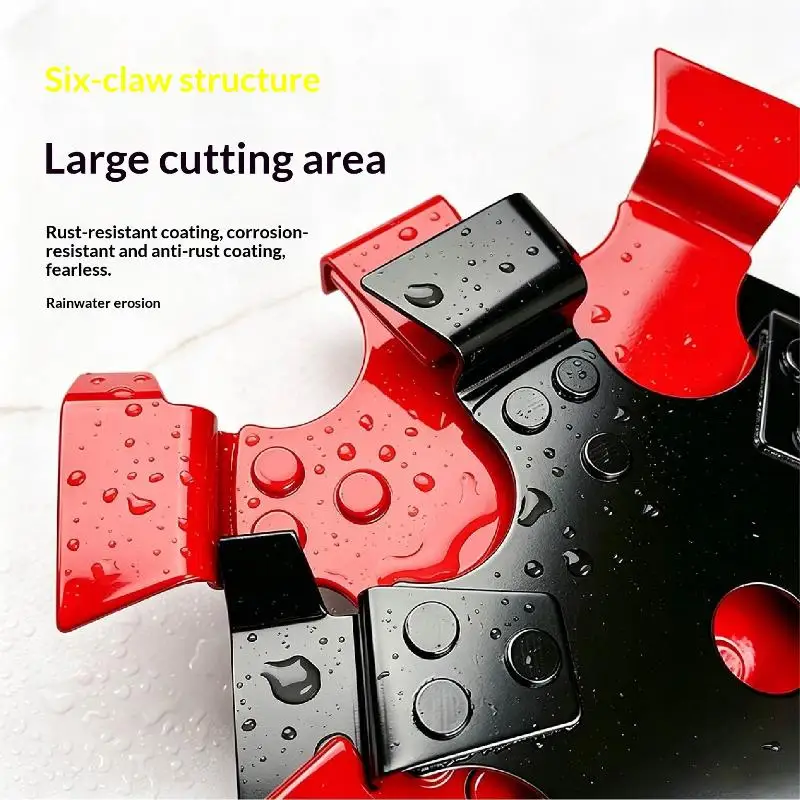 1Pcs Small Tiller Cultivator Soil Loosening Deep Plowing Weeding And Grass Cutting Parts Manganese Steel 245mm Trenching Wheel