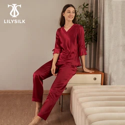 LILYSILK 100 Seide Pyjama Set Frauen Luxus Natürliche Weibliche Shorts Nachtwäsche frauen Kleidung Freies Verschiffen