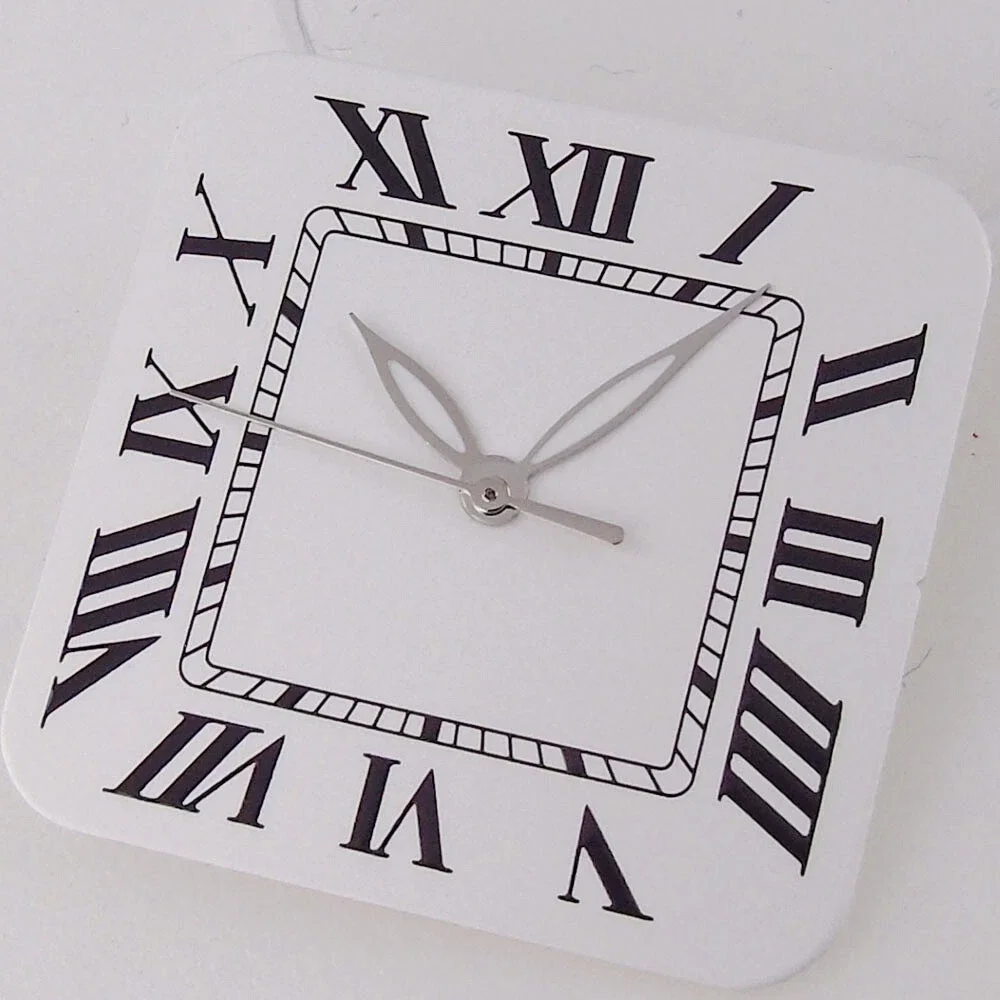 27mm square Black White Blue Dial for santos style fit Japan NH35 NH36 Mens watch parts