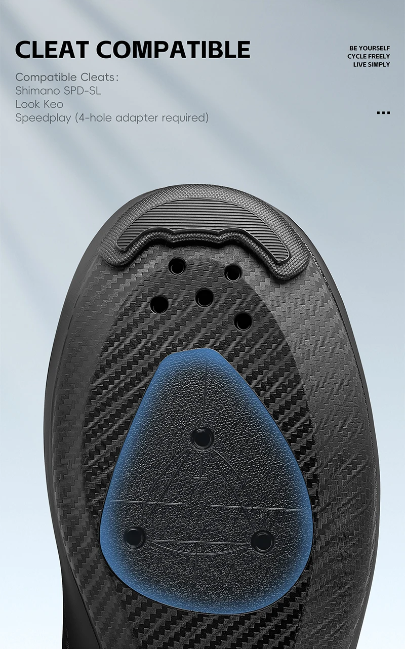 WEST BIKING Herren-Rennradschuhe mit Carbonfaser-Sohle, Dual-Dial-Renn-Sneaker, leichte, atmungsaktive Fahrradschuhe für SPD SL – Detail 16