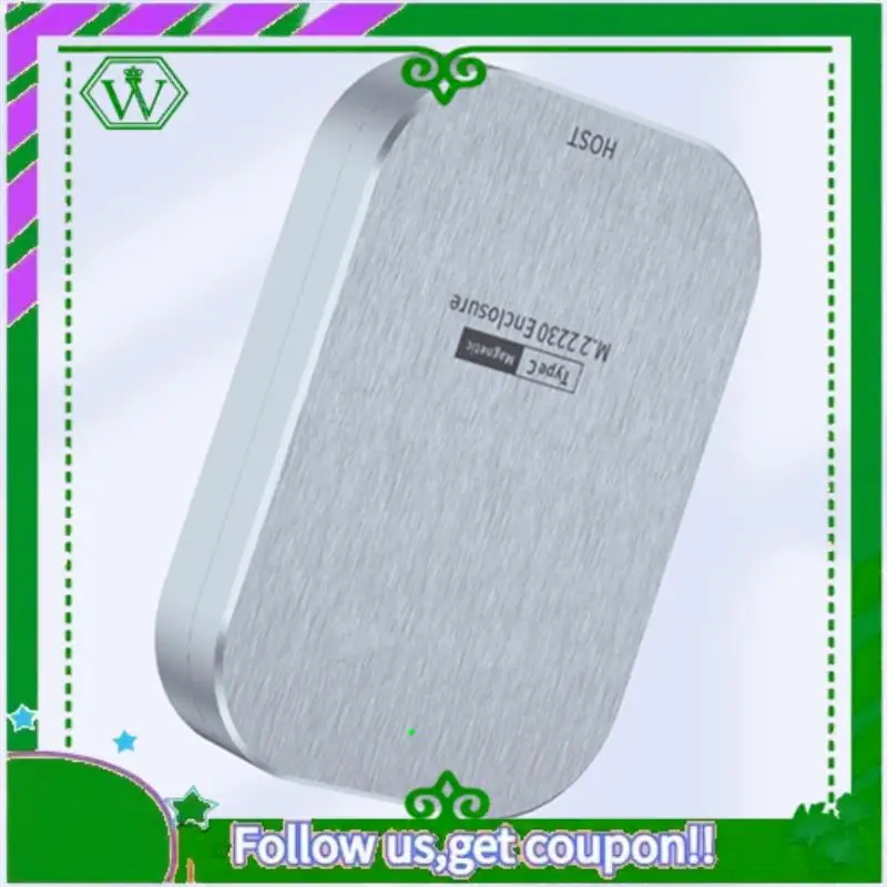 

Надежный магнитный корпус M.2 Nvme 2230 SSD USB 3.2 Gen 2 10 Гбит/с Type-C Внешний корпус Коробка для жесткого диска для мобильного телефона
