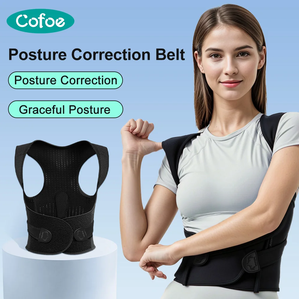 

Cofoe Posture Corrector Back Orthopedic Straps for Men and Women Adjustable Spinal Comfortable Upper Back Straightener