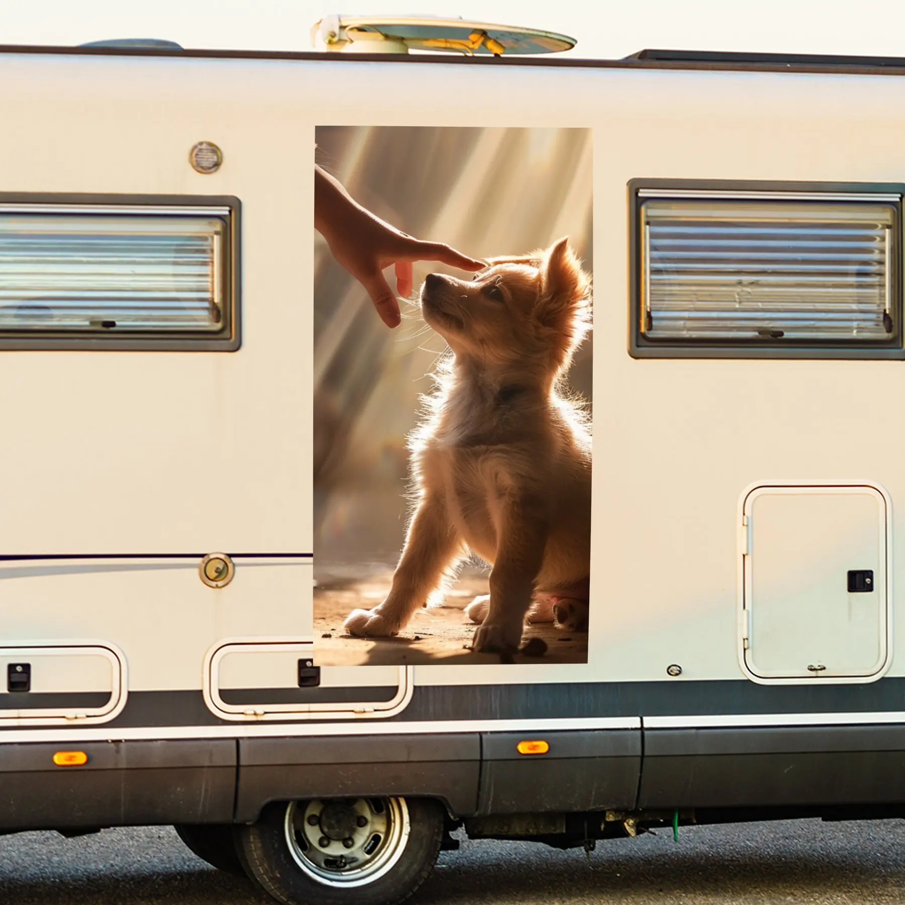 

Нежная рука - автомобильная наклейка Puppy Touch, виниловые обертывания для украшения и защиты дома - водонепроницаемая самоклеящаяся виниловая наклейка