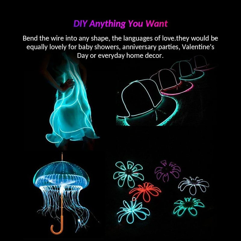 Car Interior LED Lights With Flexible Neon Lights With/No USB Cigarette drive 1/2/3/4/5M Hot Style Ambient Led Lamps LED cool