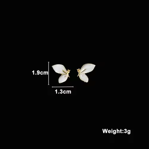 Pure White Women's Dangle Earrings Blooming Flower Acrylic Enamel Butterfly Imitation Pearl Heart Hanging Earrings Elegant brinc - Image 32