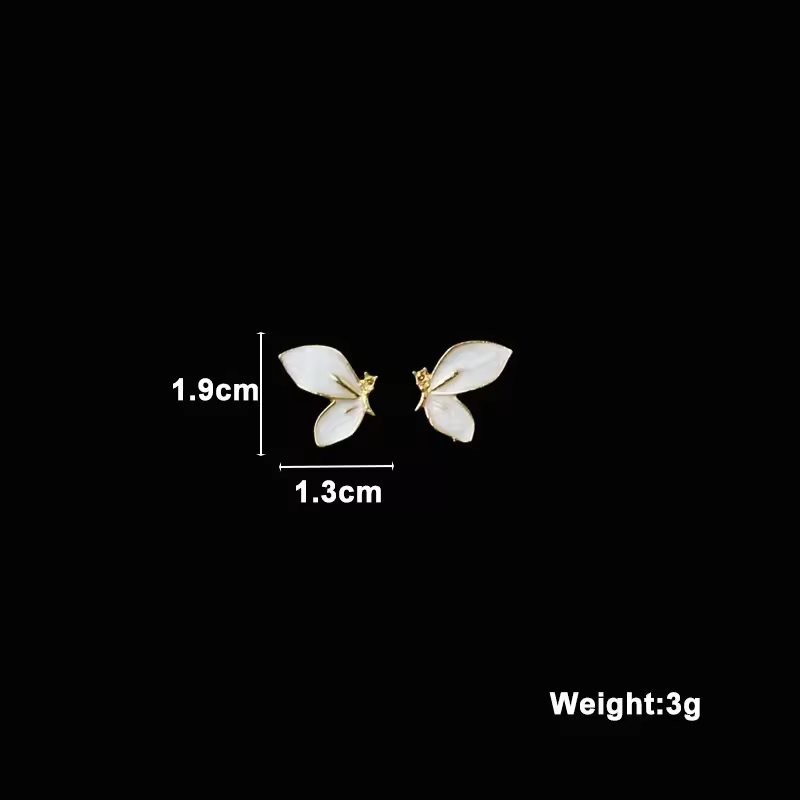 Pure White Women's Dangle Earrings Blooming Flower Acrylic Enamel Butterfly Imitation Pearl Heart Hanging Earrings Elegant brinc - Image 32