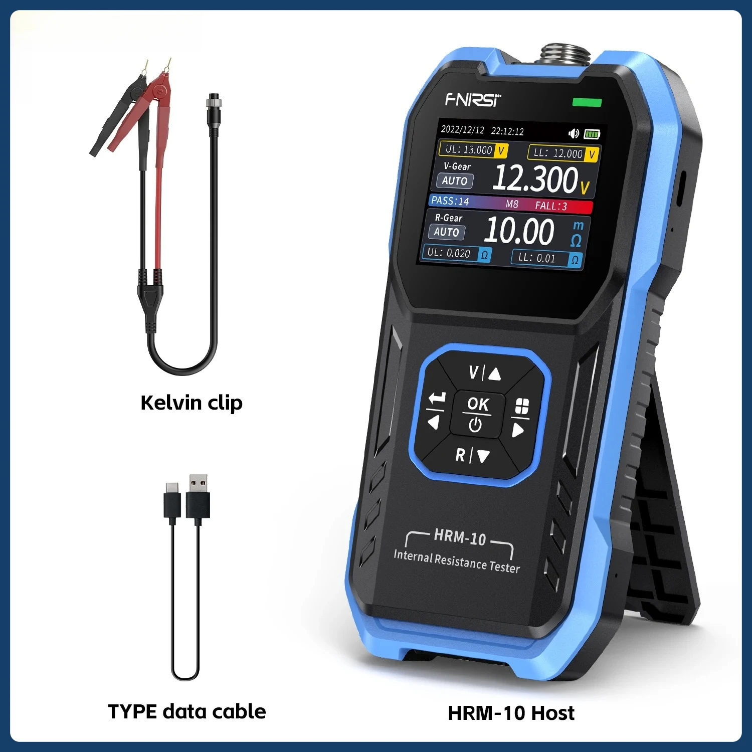 

HRM-10 Battery Tester Voltage Internal Resistance Testers High-precisio Lithium Iron Phosphate Battery Test Meters Test Tools