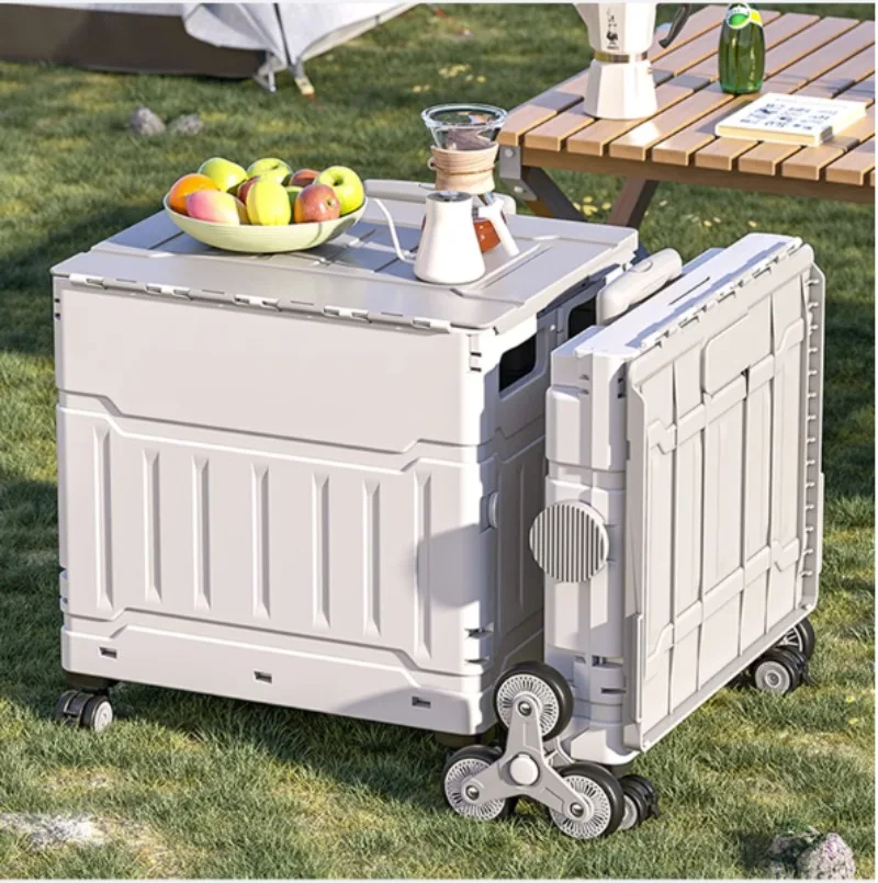 

Outdoor Camping Storage Box, Car Folding Trolley Box, Camping Picnic Organizing Box, Shopping Cart, Small Cart, Shopping Cart