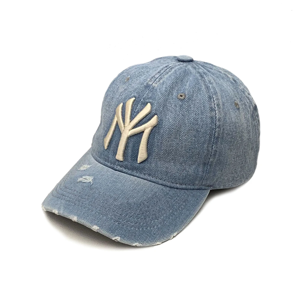 Unisex Letter Embroidery Denim Washed Baseball Caps Spring and Autumn Outdoor Adjustable Casual Hats Sunscreen Hat