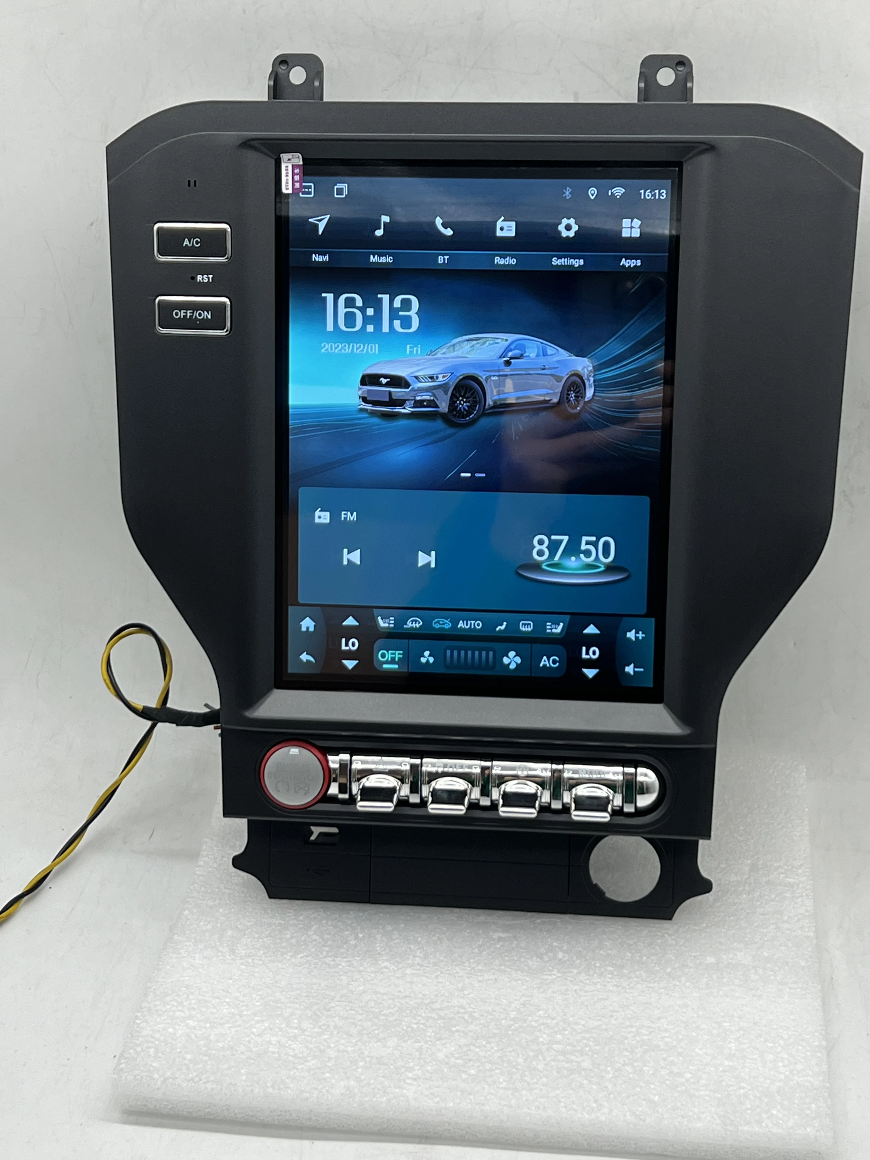 For Ford Mustang 2015-2021 For Tesla Large Screen Car Radio Stereo Multimedia Player GPS Navigation DSP Carplay Android 13 Head