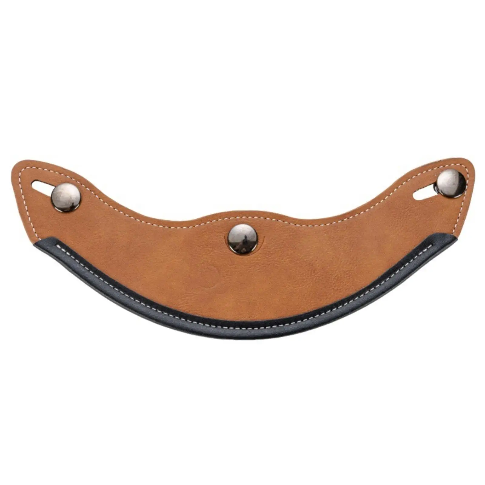 Leather Helmet Visor with Snaps Classic for Motorcyclists, Bikers