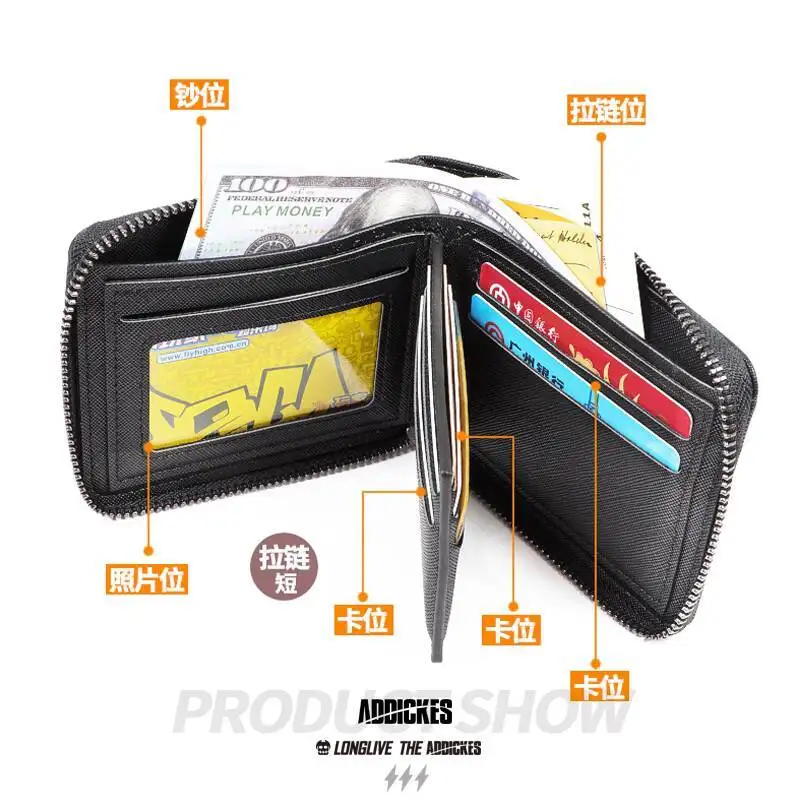 Azure Blue Archive Sand Wolf Bai Zi Wiki Game Peripheral Personality Cartoon Large Capacity Multi-Functional Short Wallet Anime