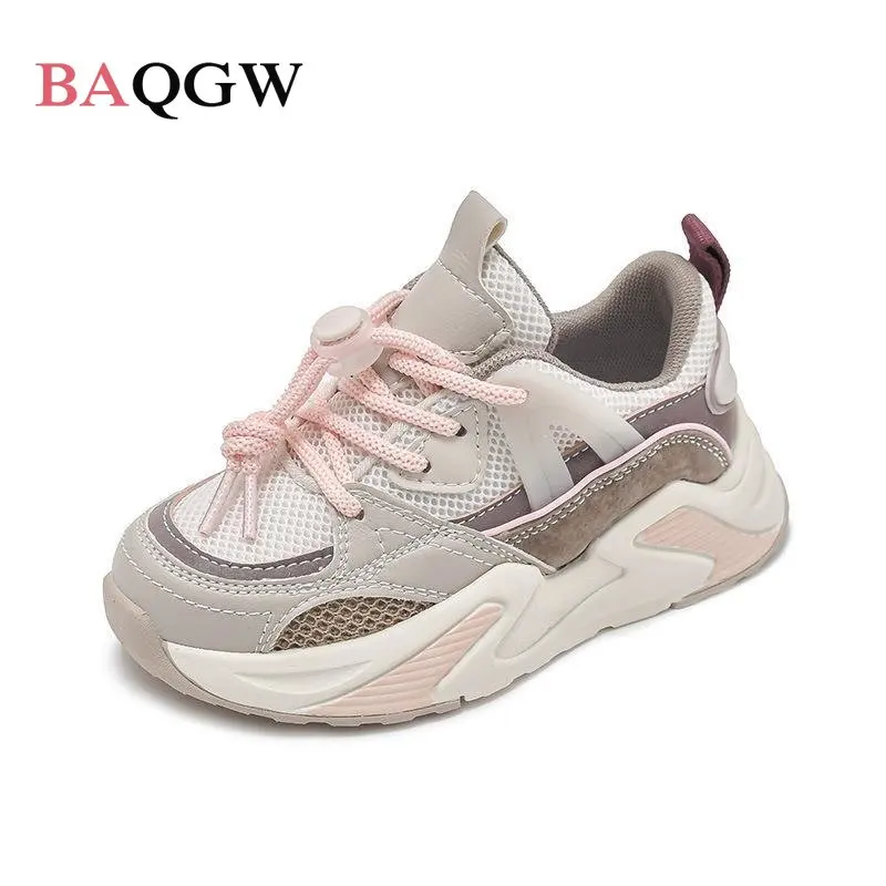 

Kids Casual Sneakers Spring Boys Sports Running Trainers Girls Fashion Comfortable Mesh Breathable Thick Sole Children Shoes