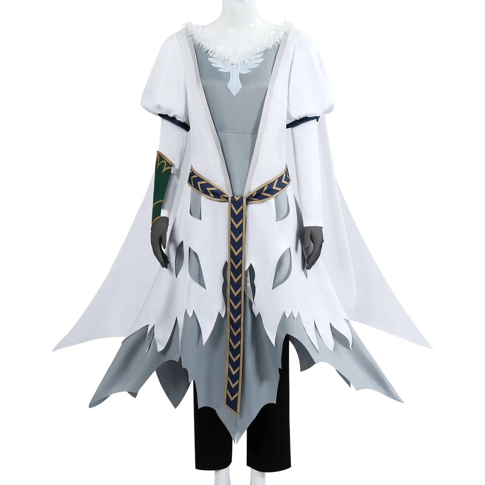 سيد الخواتم روهان معركة زي هيرا الأبيض معركة زي تأثيري أنيمي زي أداء اللعبة