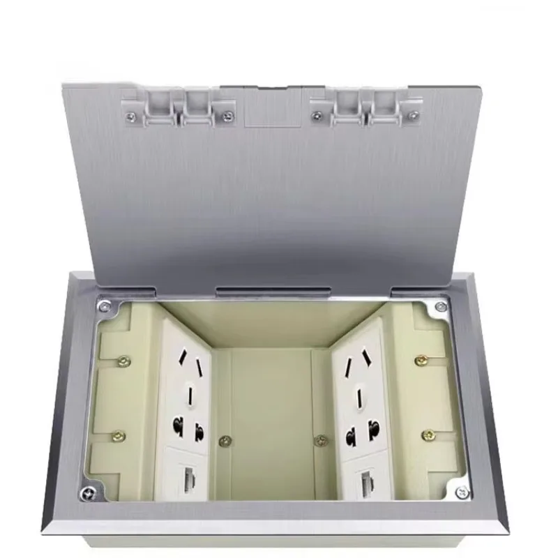 

Прямые продажи с фабрики, серебристо-серый Invisie 200, розетка для открытого пола, многофункциональная вилка, скрытая напольная розетка