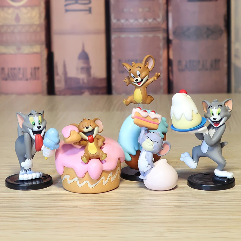 Tom Jerry Mouse Tefi 80th Birthday Dessert Cake Decorations Toy Gifts Cat And Mouse Handmade