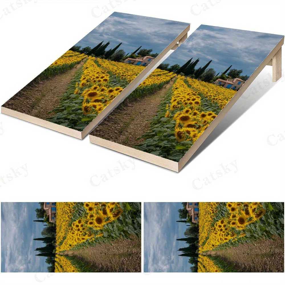 Sunflower Field Sticker,High Value! 2D Flat Vinyl Sandboard Decals - Budget-Friendly and High Value, Bubble-Free and Easy to Sti
