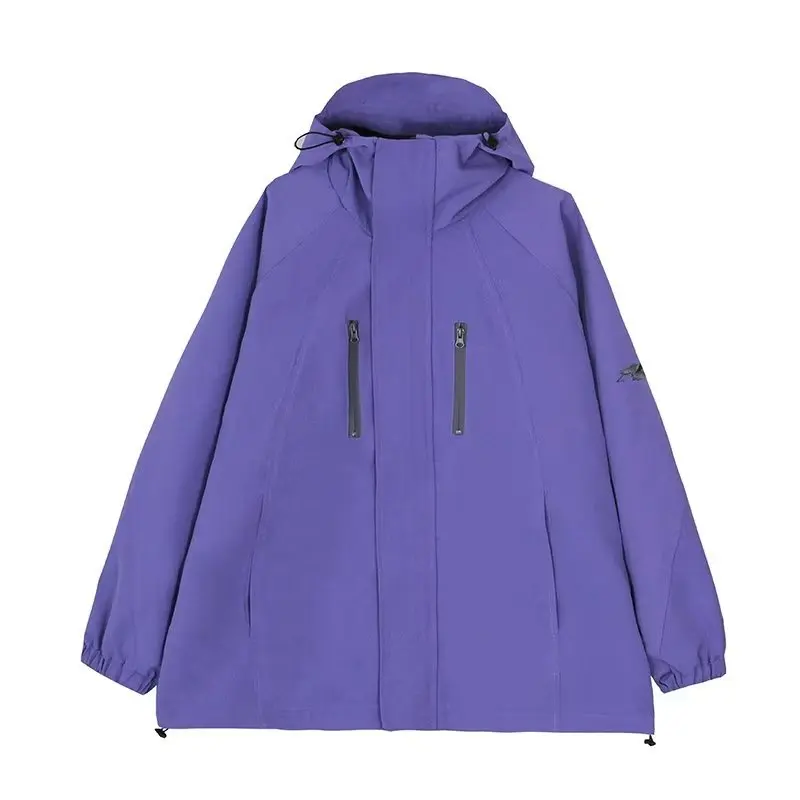 

Street Style pullover Pizex jacket coat men and women casual purple jacket hip-hop y2k loose coat fashion jacket coat