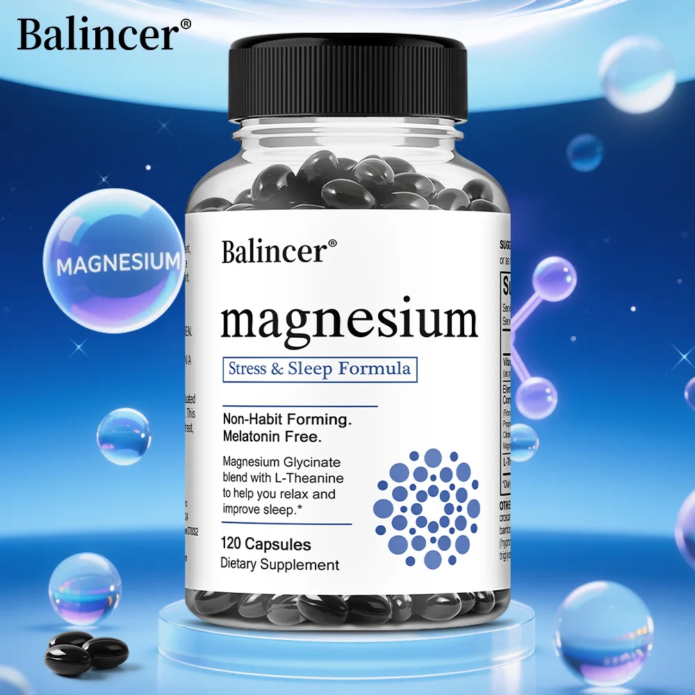

Magnesium Glycinate - Nerves System, Sleep Quality Support, Reduce Stress, and Promote Healthy Sleep, Muscle Growth
