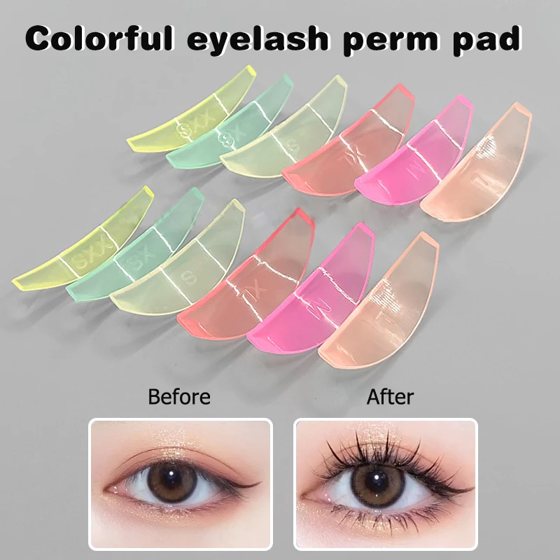 6Pairs/Box Colorful Silicone Perm False Eyelash Pad Lifting Lashes Protection Pads Curler Accessories Eyelash Extension Tools