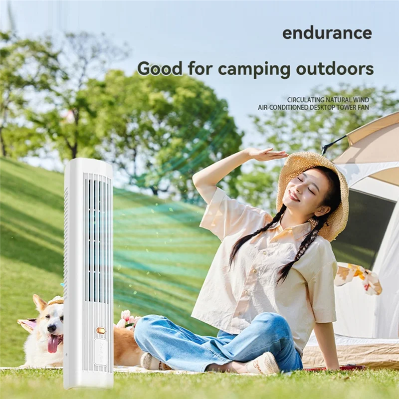 AAAC-Tower Fan USB Charging Portable Air Conditioner Electric Standing Fan Cordless Table Fan