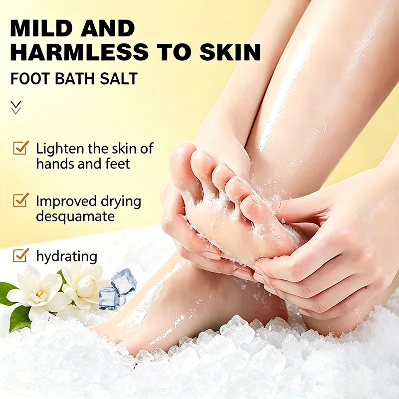 Rozino Gentle Cleansing and Moisturizing Foot Soak Salt Granules Are Fine and Soft, Able to Gently Remove Impurities from the Surface of the Feet and Cleanse the Skin. The Product Can Hydrate and Moisturize the Skin of the Feet, Is Comfortable to Use, Easy to Apply, and Is the Preferred Item for Daily Foot Care at Home.