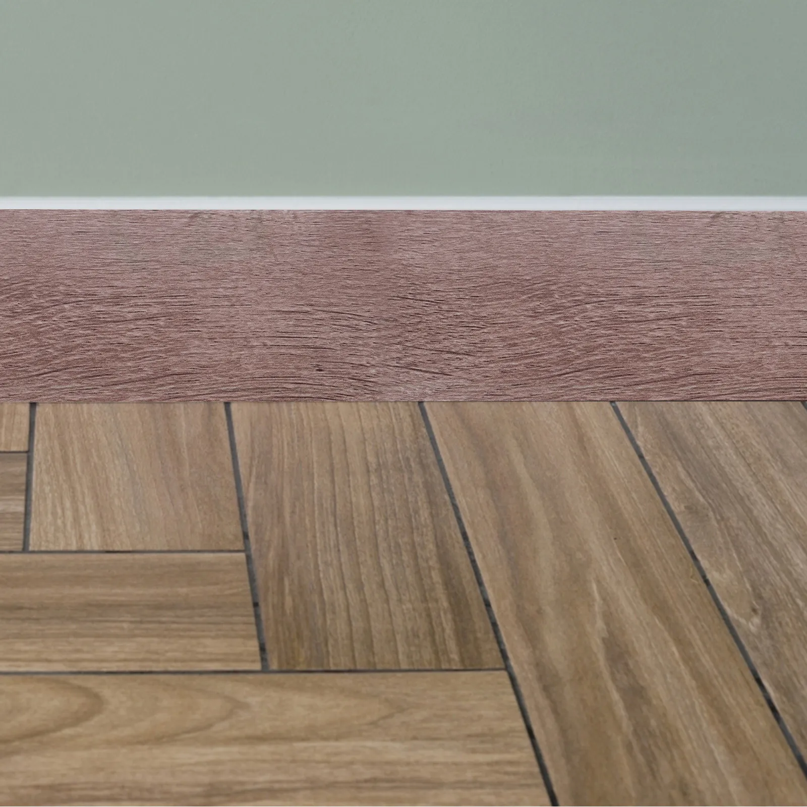 1 Roll Wood Pattern Self Adhesive Skirting Board Flexible Wall Base Molding Floor Skirting Cover
