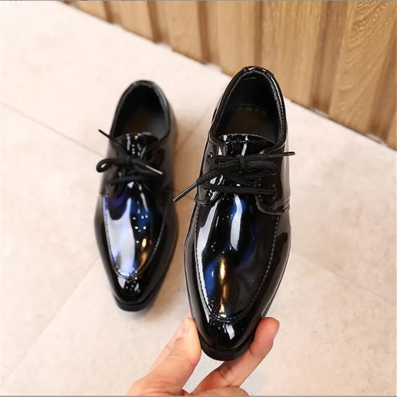 Boys Performance Shoes Solid Color Kids Leather Shoes Fashion Boys Dress Shoes size 21-36