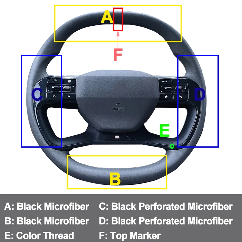 Hand Sewing Car Steering Wheel Cover For KIA EV5 2023 2024 2025 Braid on Steering-wheel Wrap Protector