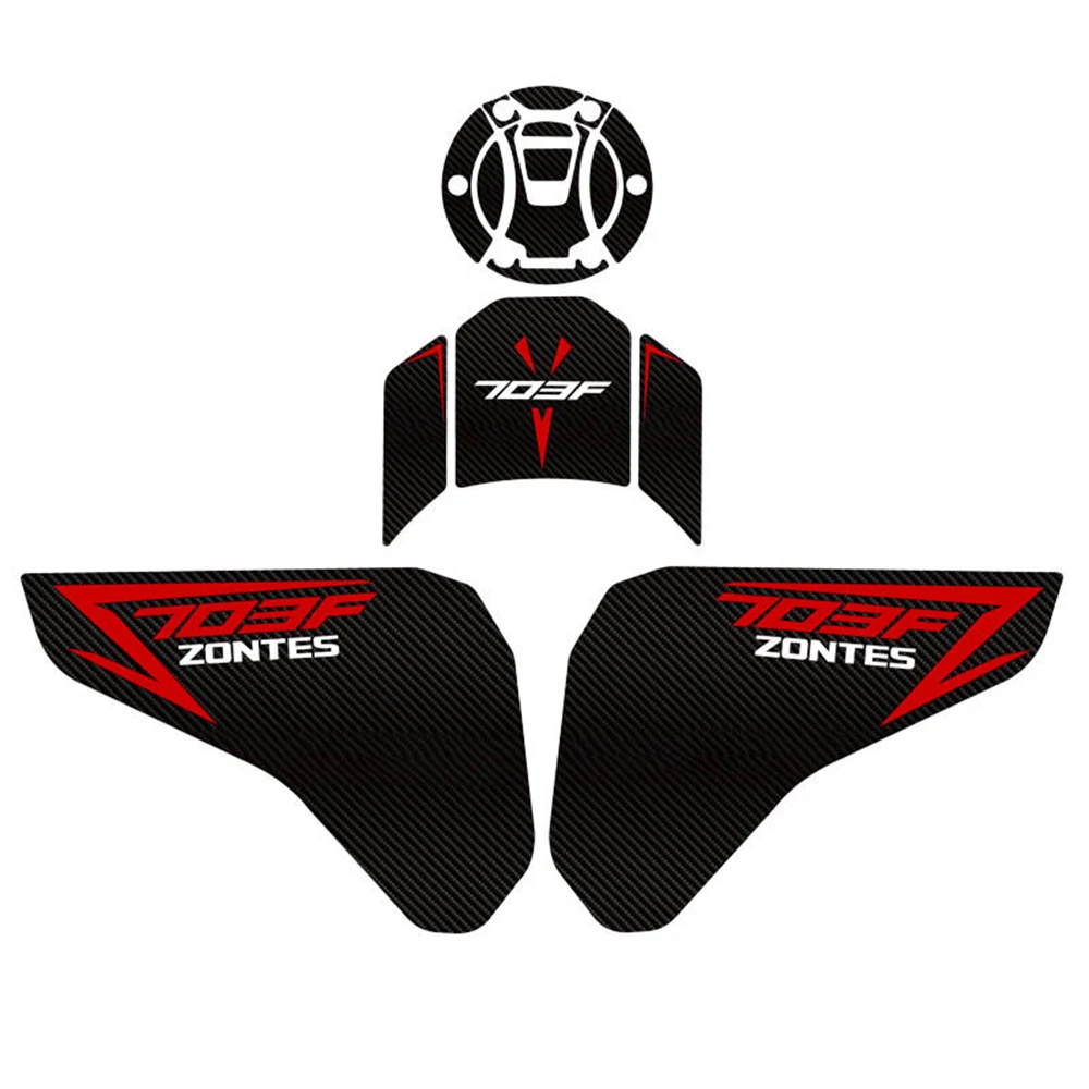 New Motorcycle Anti Slip Fuel Oil Tank Pad Side Knee Grip Decal Protector Sticker Pads For Zontes 703F 703 F 2024